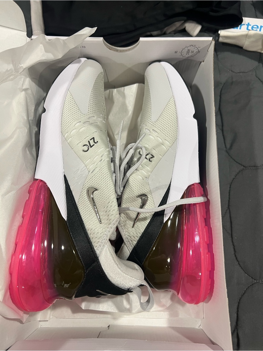 Nike Women’s Air Max 270 White with Pink Air Cushion
